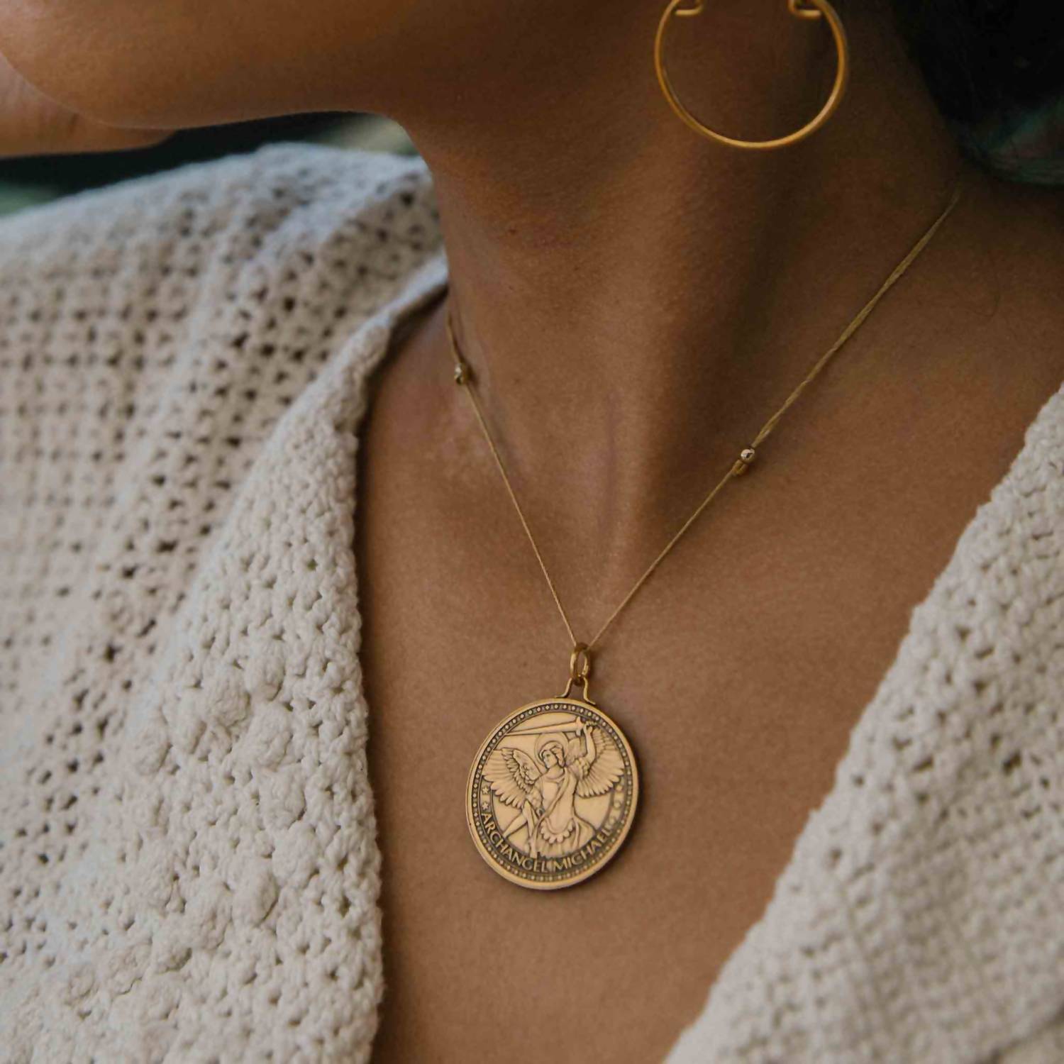 &Livy - Women's Mother Mary And Archangel Michael Protection Necklace