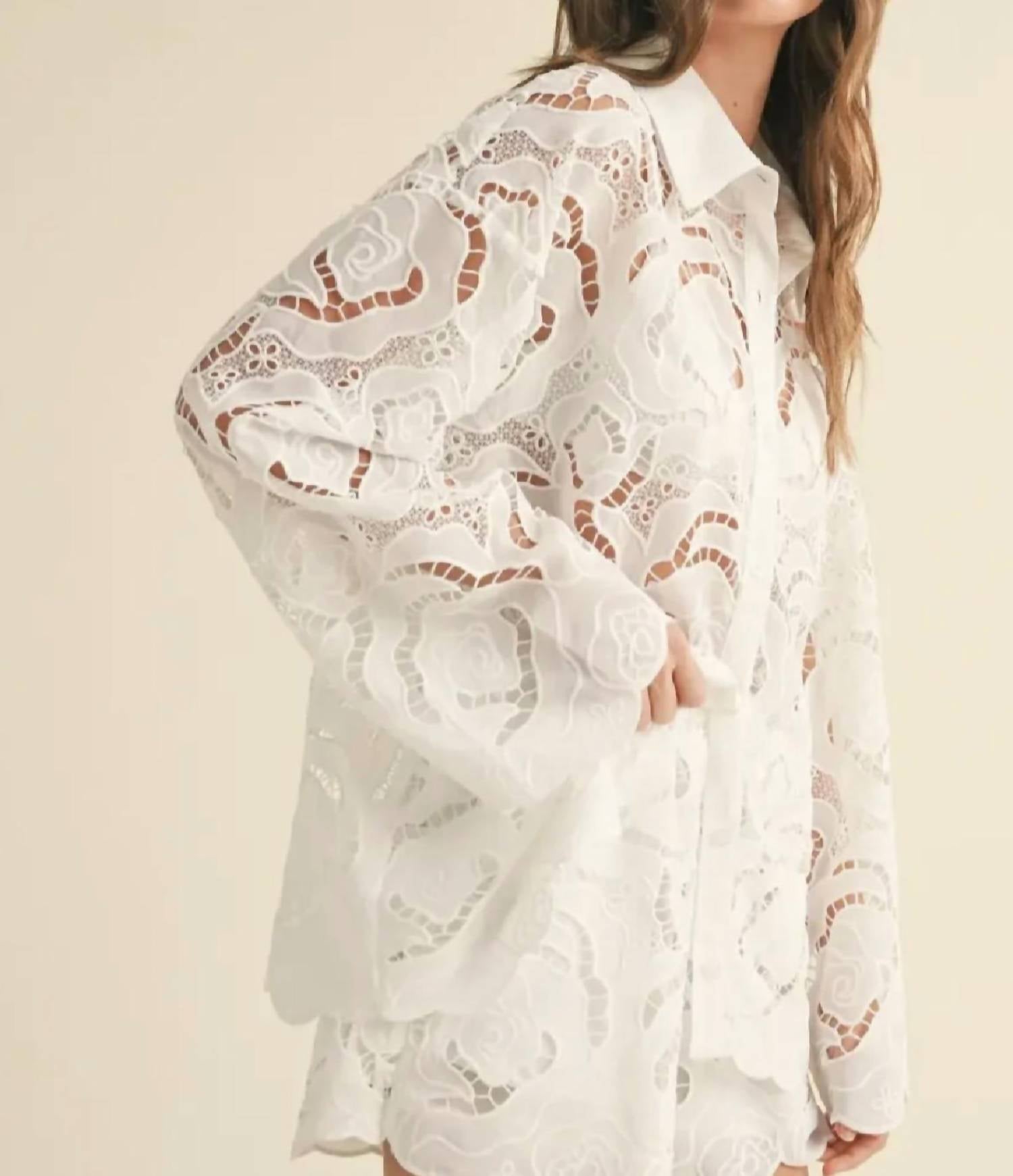 Miou Muse - floral lace blouse