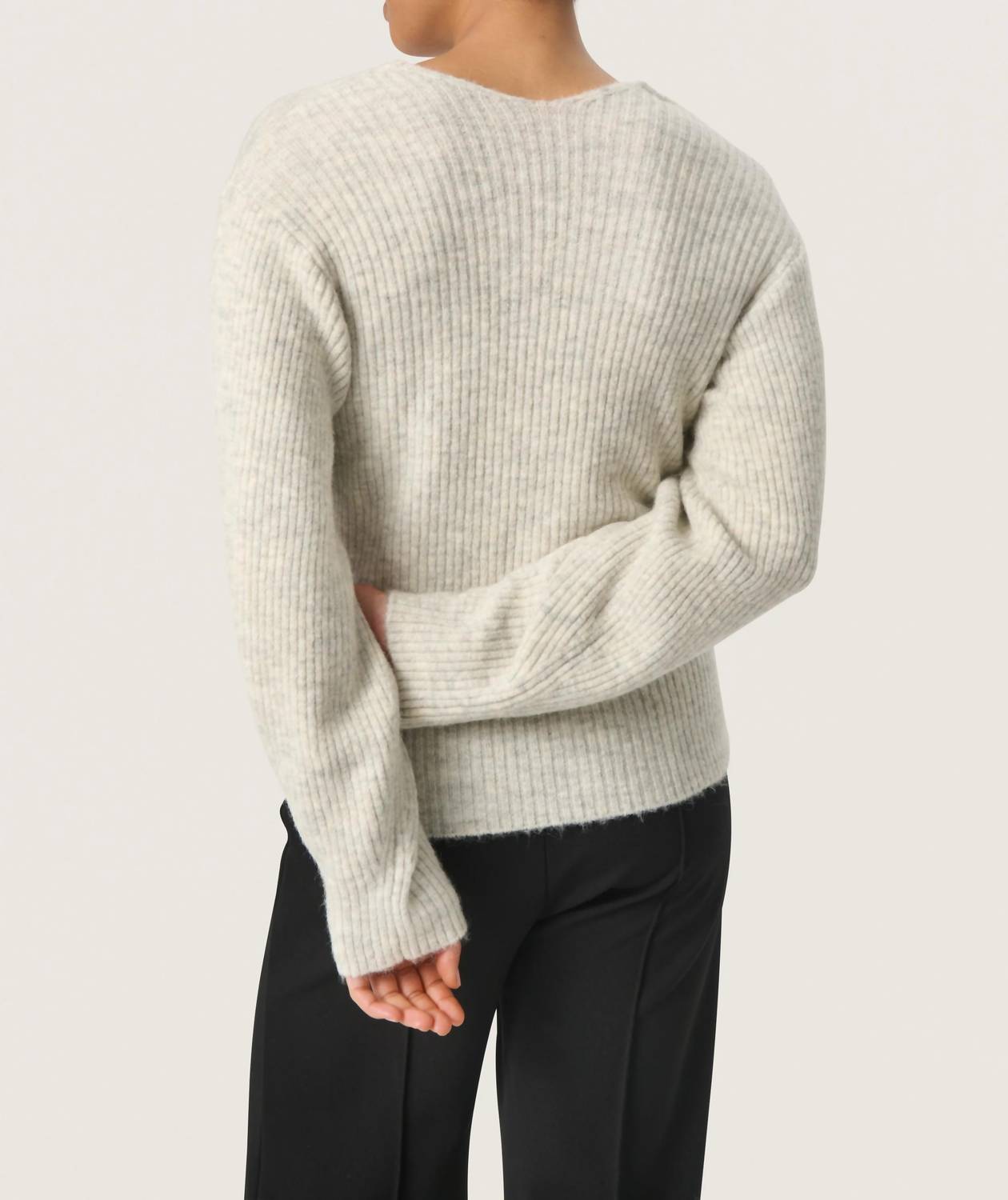 Soaked In Luxury - Rakel V-neck Rib Knit Pullover