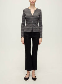Veronica Beard Carson High Rise Ankle Flare Pants in onyx - women's pants