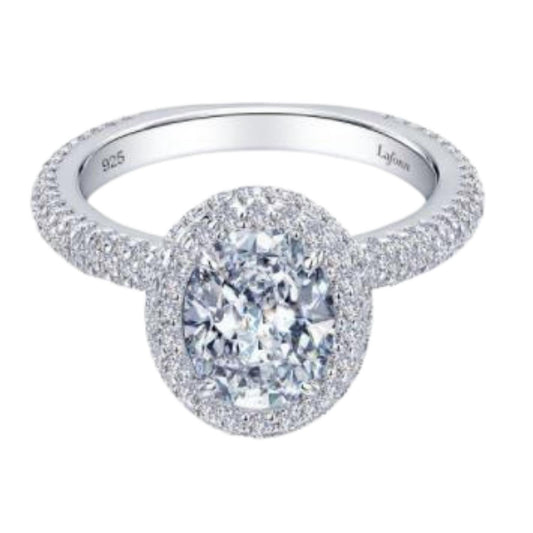 Lafonn - Women's Oval Pave Engagement Ring