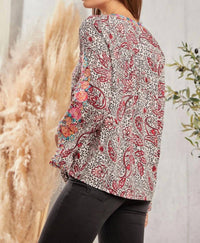Andree By Unit - Embroidered With Tie Tassel Blouse