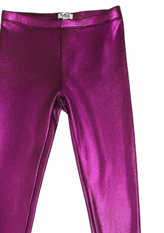 Mia - Kid's Metallic Fleeced Lined Legging