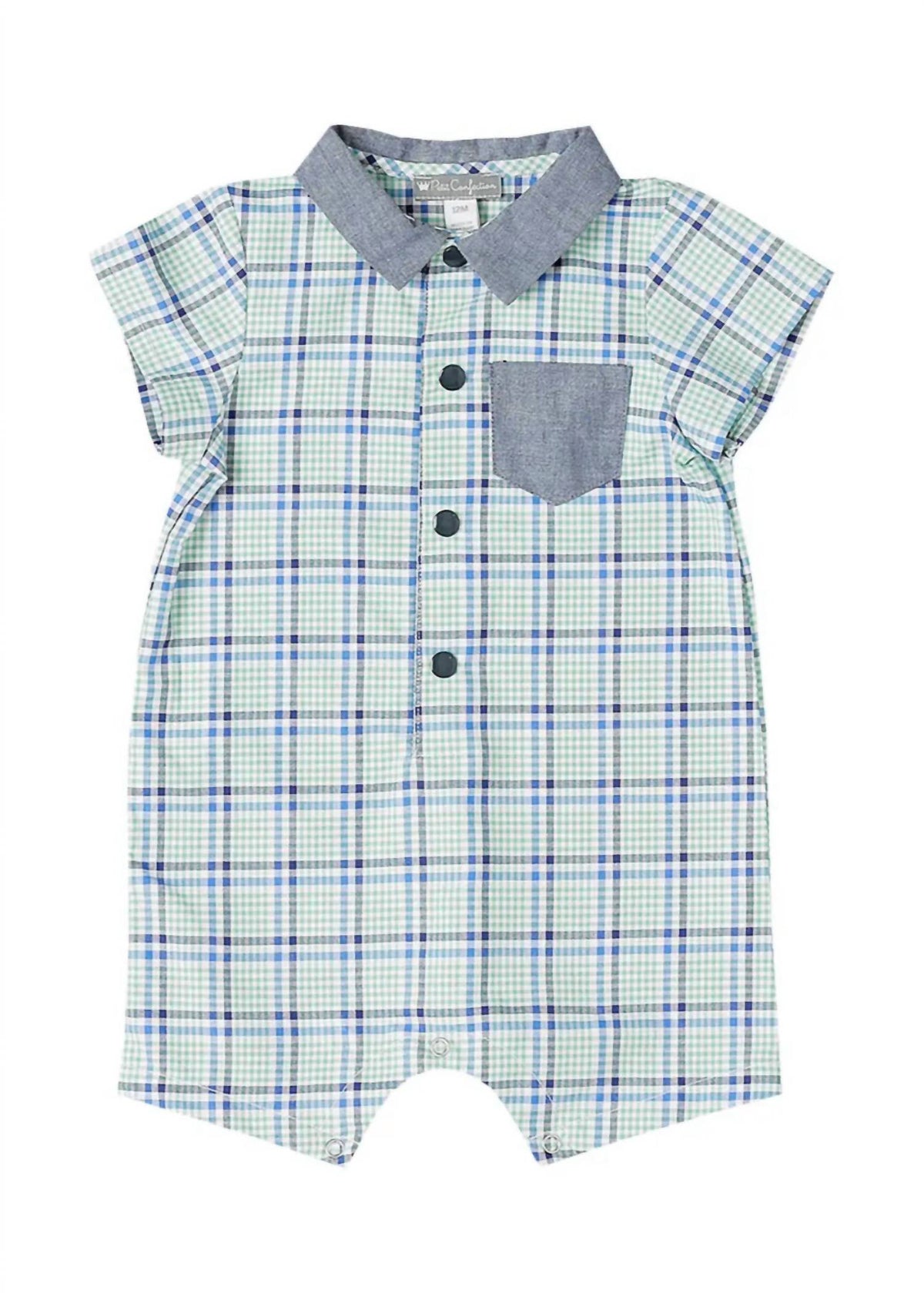 Petit Confection - Plaid Pocket Romper