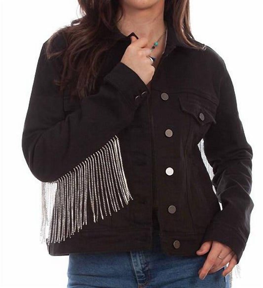 Scully - Rhinestone Fringe Denim Jacket