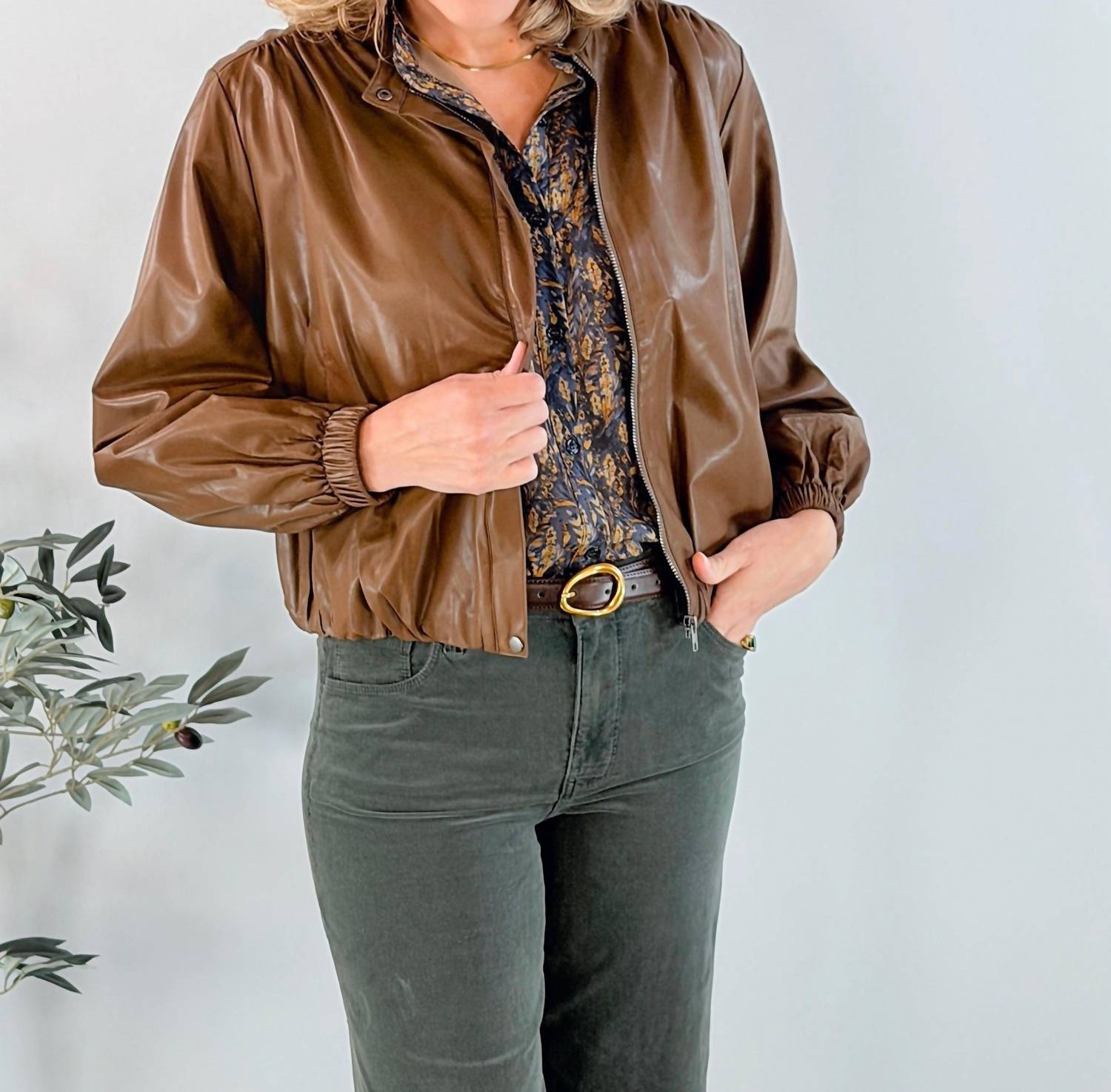 Pinch - Rebel Glow Faux Leather Bomber Jacket