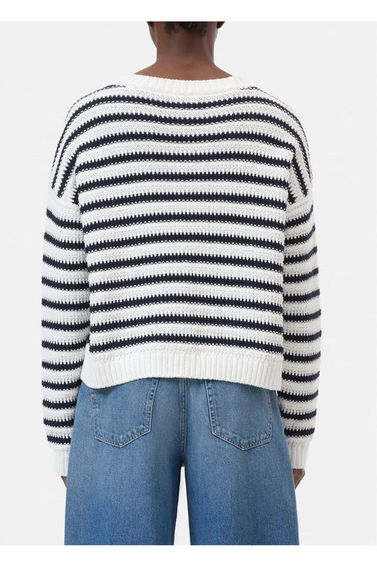 Closed - Striped Crew Cardigan