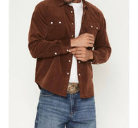 Rock & Roll Denim - Men's Corduroy Long Sleeve Snap Western Shirt