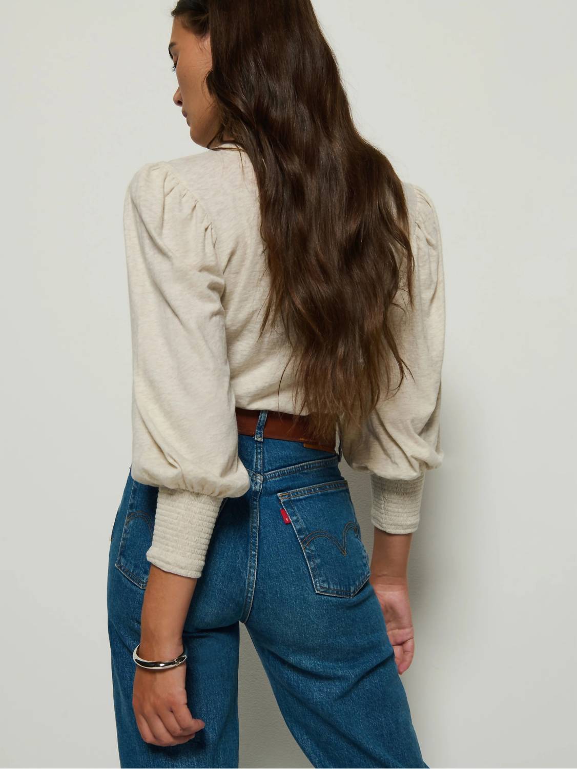 Nation Ltd - Loren Smocked Peasant Tee