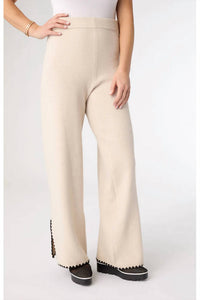 Coco + Carmen - Heavenly Luxe Contrast Trim Sweater Pants