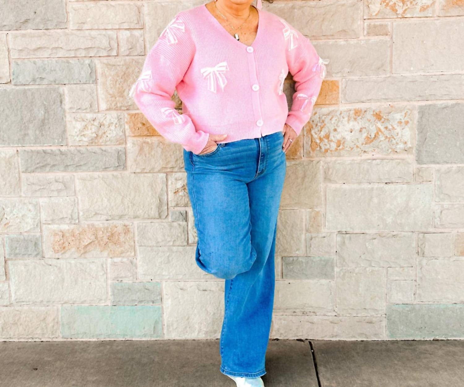 Bibi - Bow Detailed Cardigan Sweater