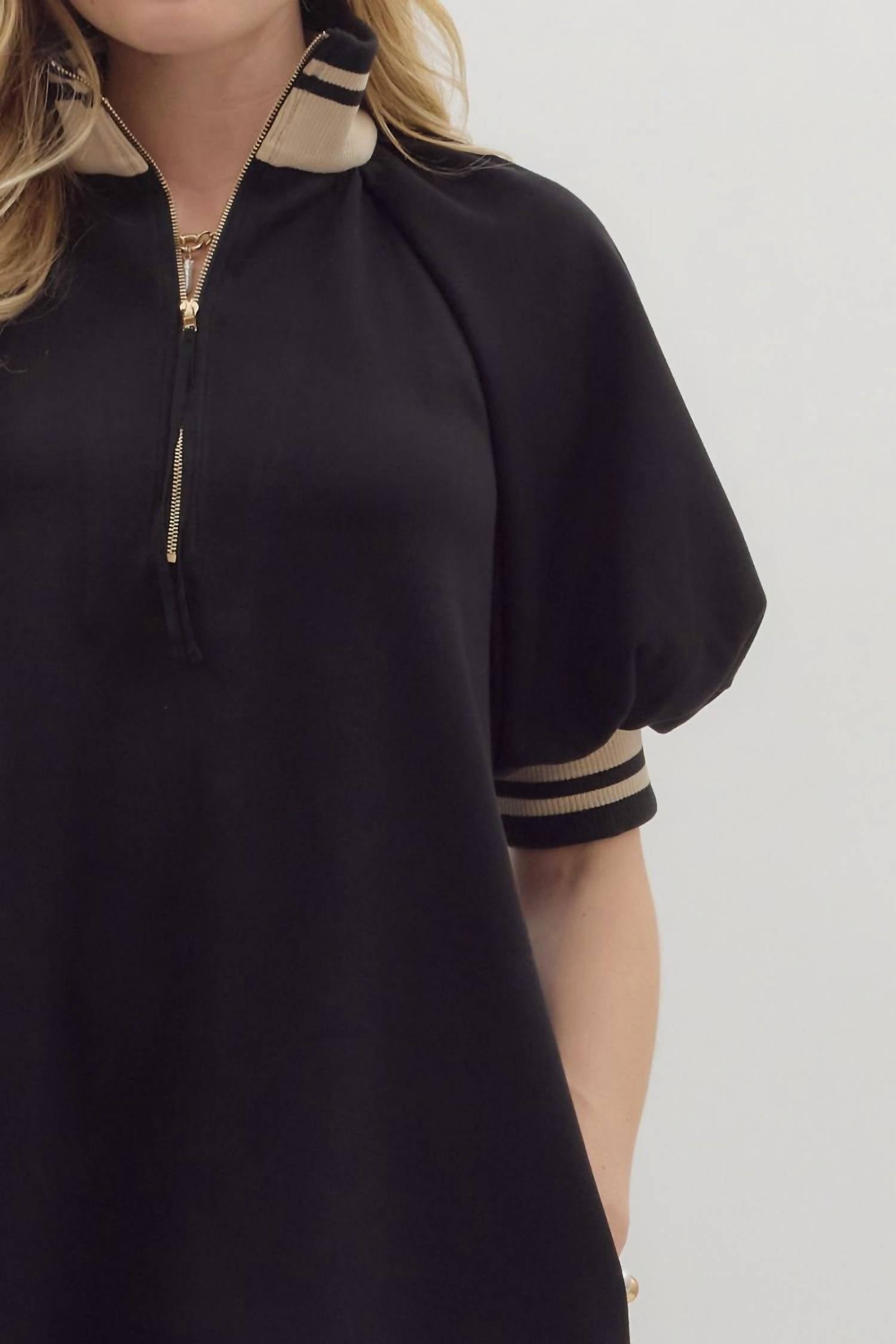 Entro - Balloon Sleeve Mini Dress
