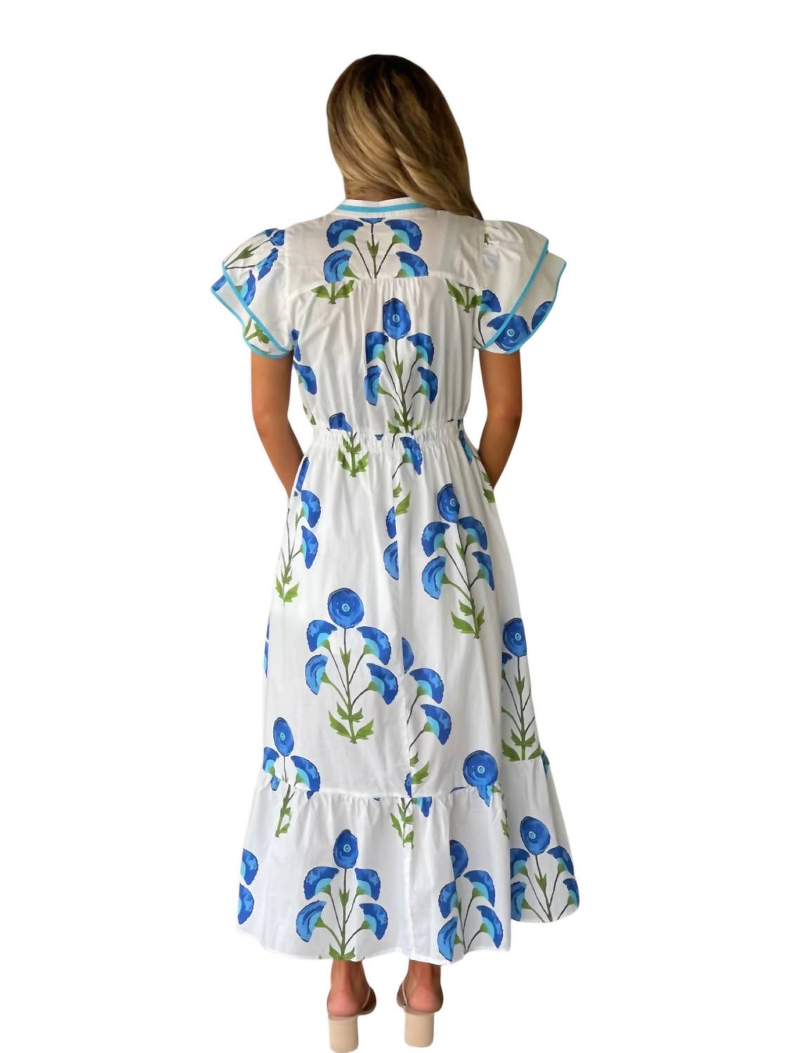 umgee Blossom Meadow Midi Dress in white - women's dress - view 4
