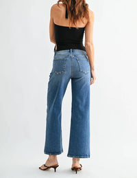 Just Black Denim - High Rise Wide Leg Jean