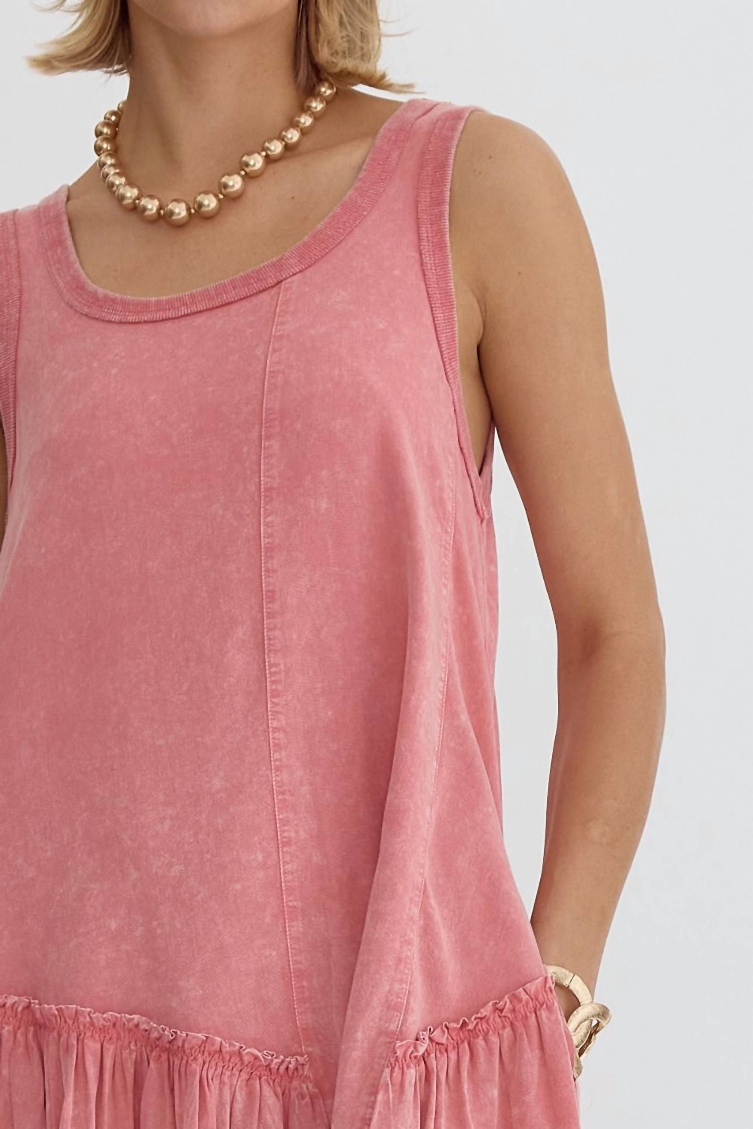 Umgee - Mineral Wash Mini Dress
