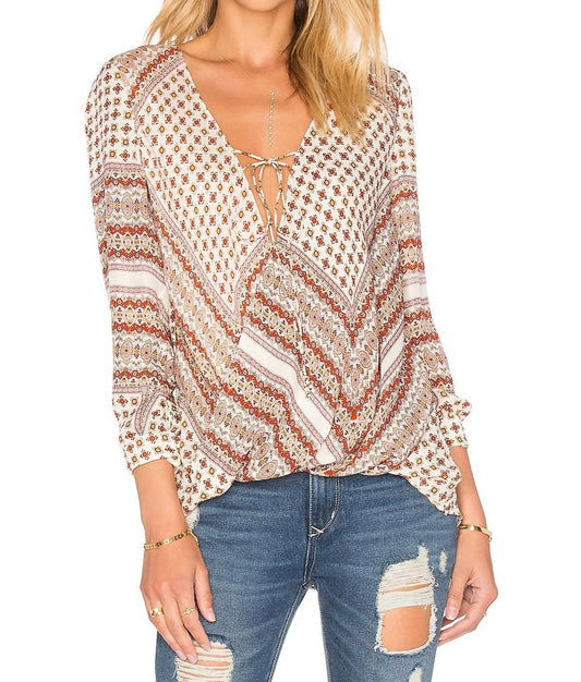 Drape Front Top Blouse