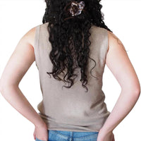 Kinross Women's Rib Tank Top in flax - women's tank top - alternate view