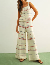 Miou Muse - Stripe Pattern Knit Pants