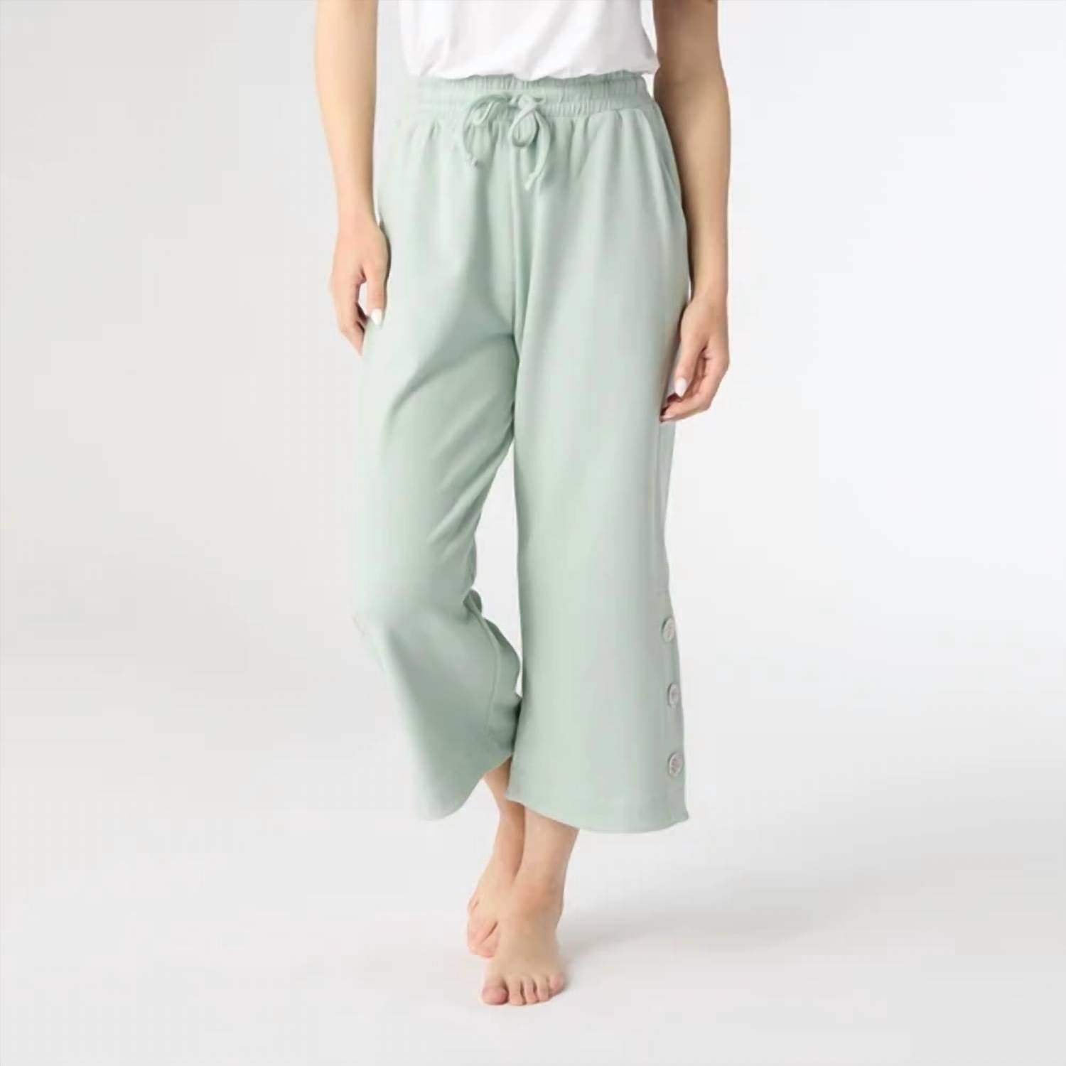 Coco + Carmen - Weekend Brushed Button Crop Pants