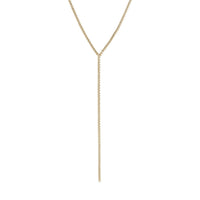 Eklexic - Thin Luciana Box Chain Lariat