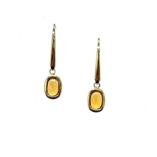 Aamiaa - Color Candy Collection Earrings With 6x4 Cushion-cut Citrine