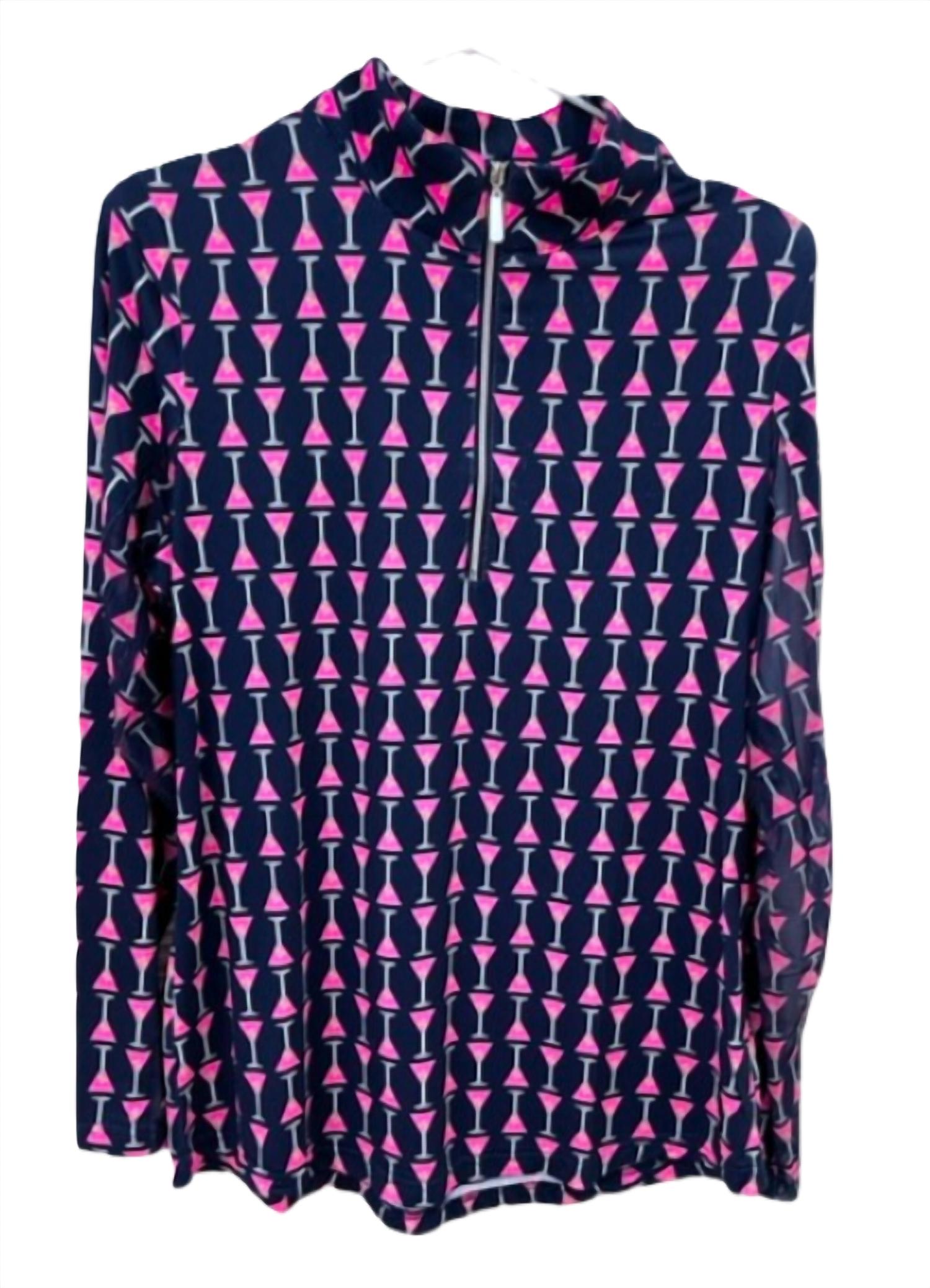 Beachtime - Pink Martini Navy Long Sleeve Top