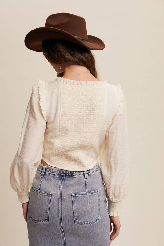 Listicle - Ruffled Reverie Chic Top