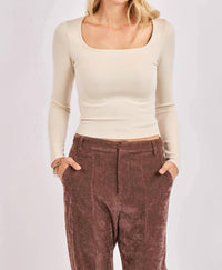 Sadie & Sage - Hustle High Square Neck Top