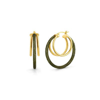 Gold & Honey - Women's Multi Lucite Hoop Earrings