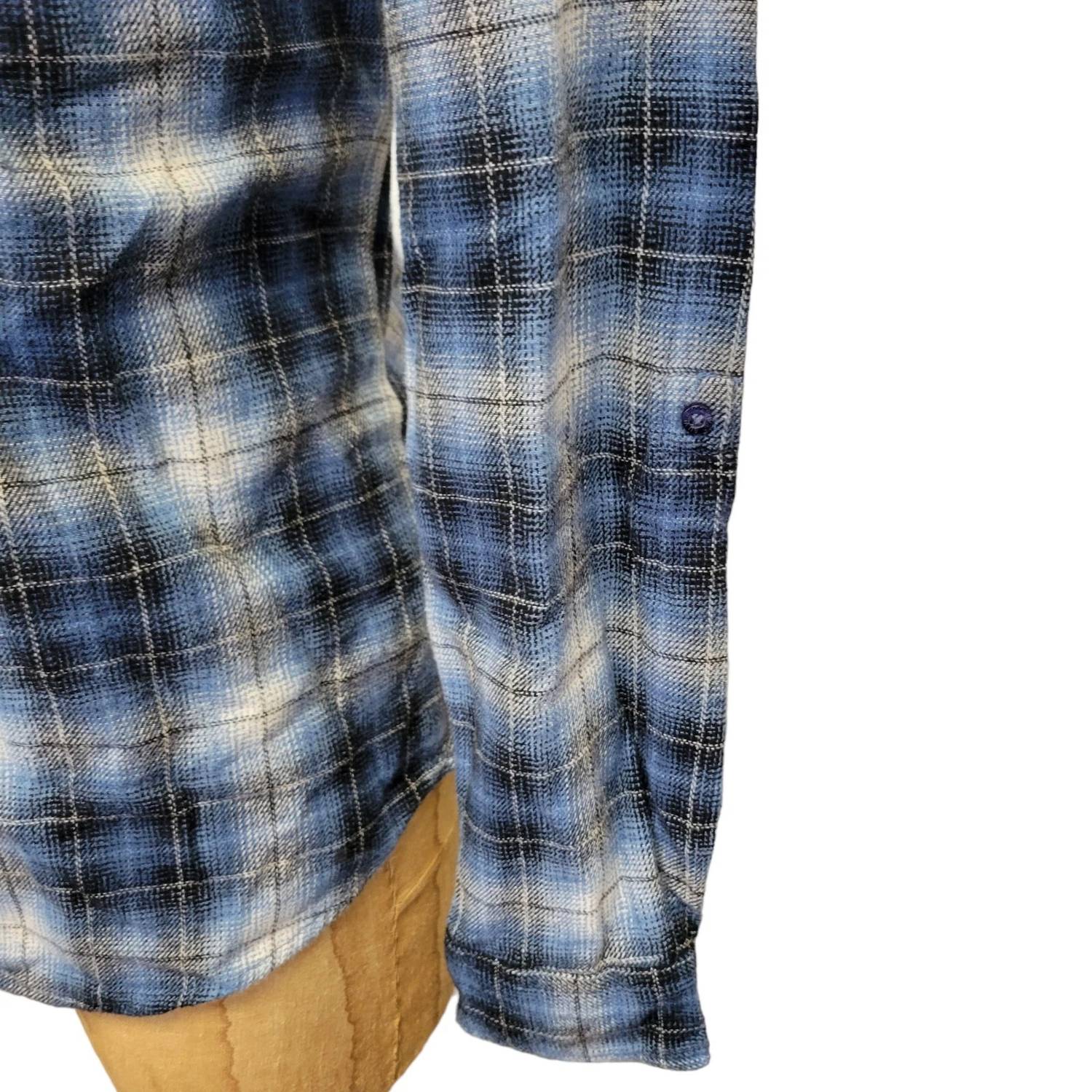 Silver Jeans Co - Men's Plaid Long Roll Tab Sleeve Shirt