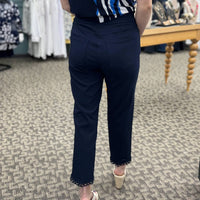 Multiples - Pull-on Crop Pant with Hem Trim
