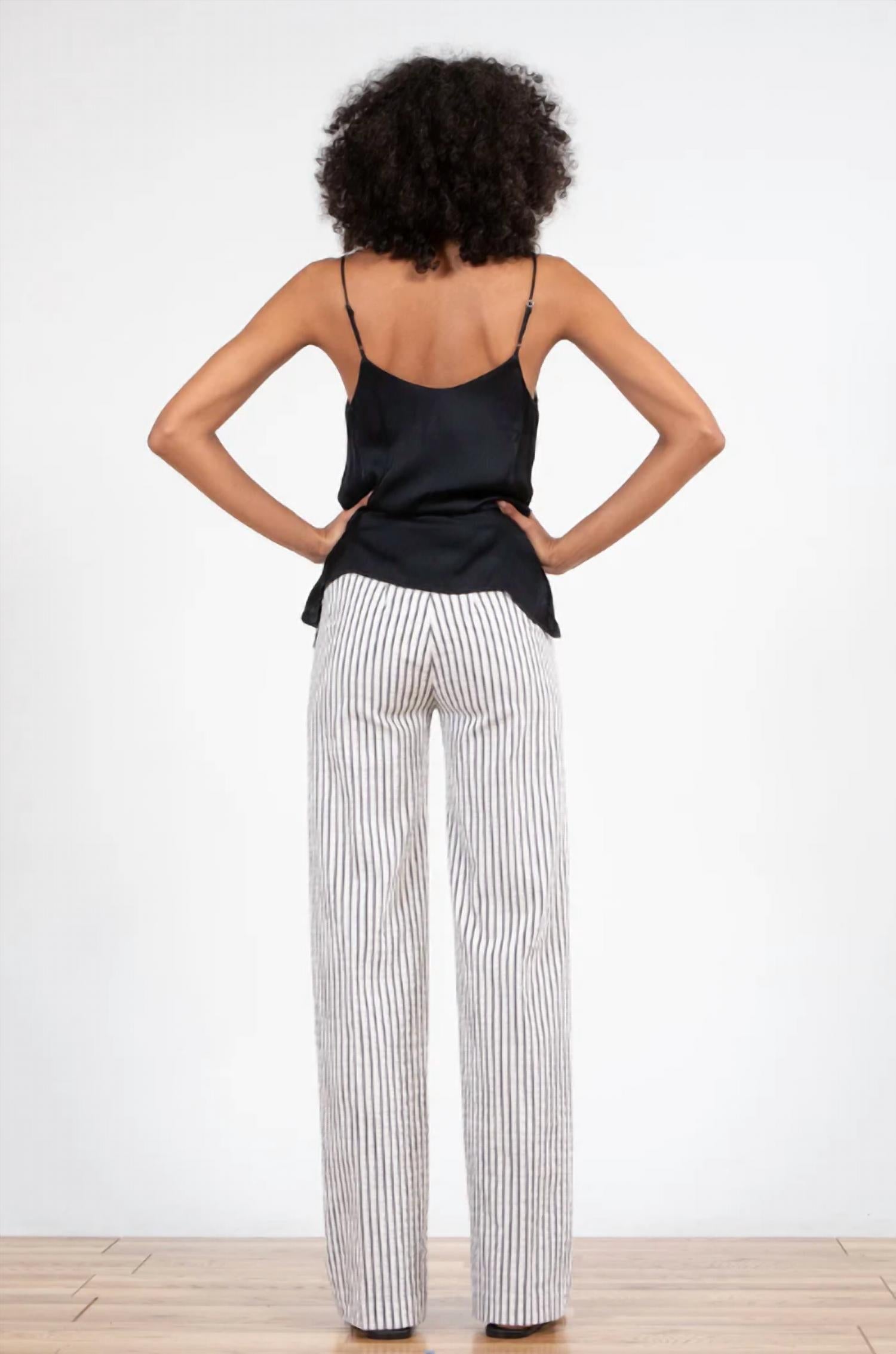 Avenue Montaigne Flavia Bistro Pants in navy - women's jeans - detail view