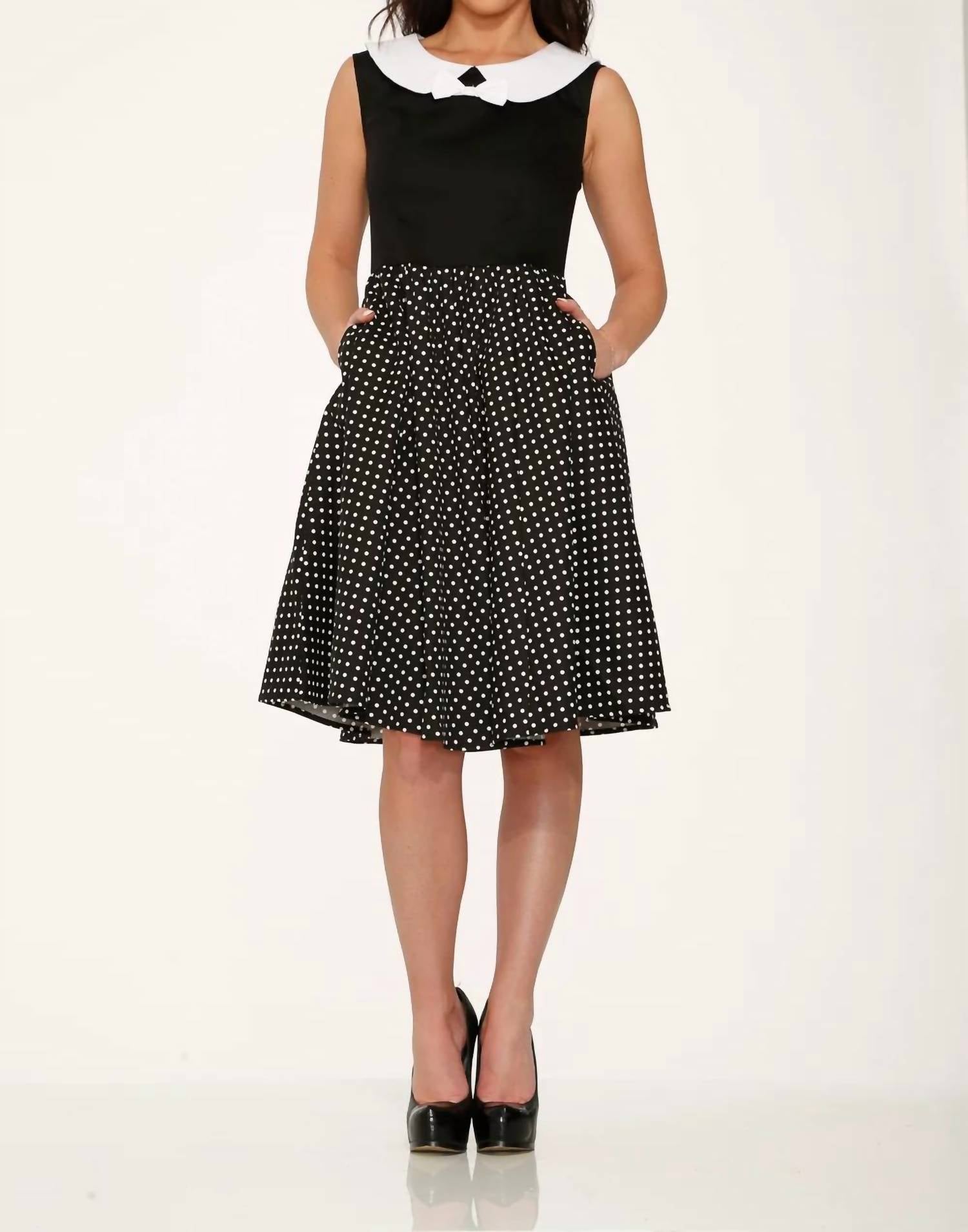 Orchid Bloom - Polka Dot Swing Dress