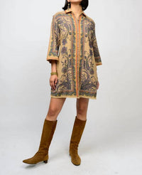 Ivy Jane - Paisley Border Shirtdress
