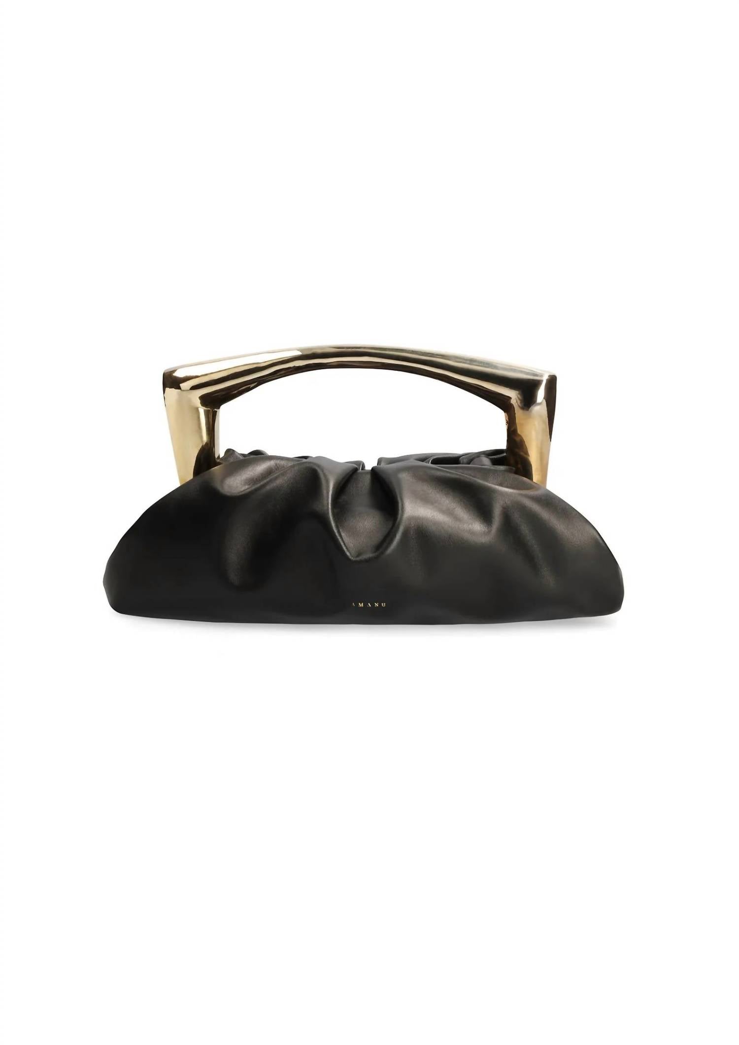 Amanu - Women's The Kenya Pleated Leather Clutch Bag