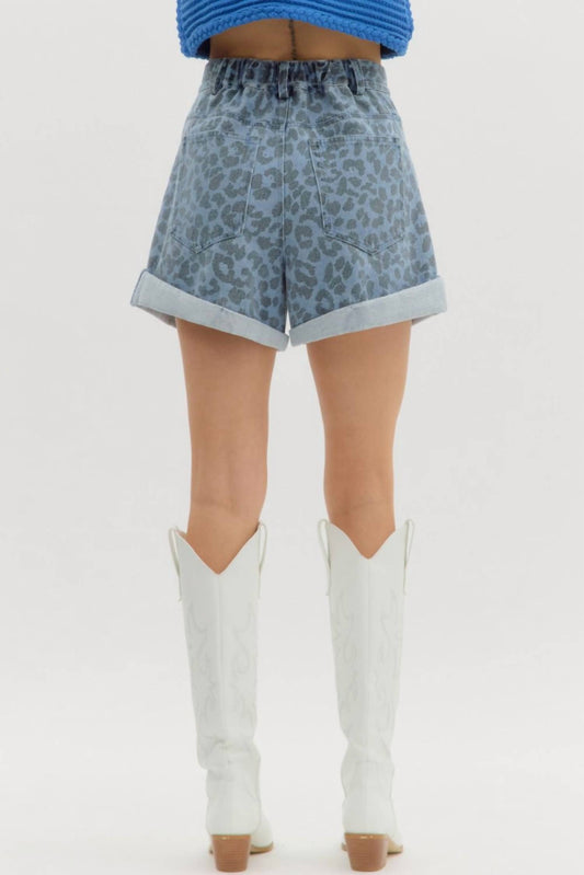 Entro - Denim High Waisted Shorts