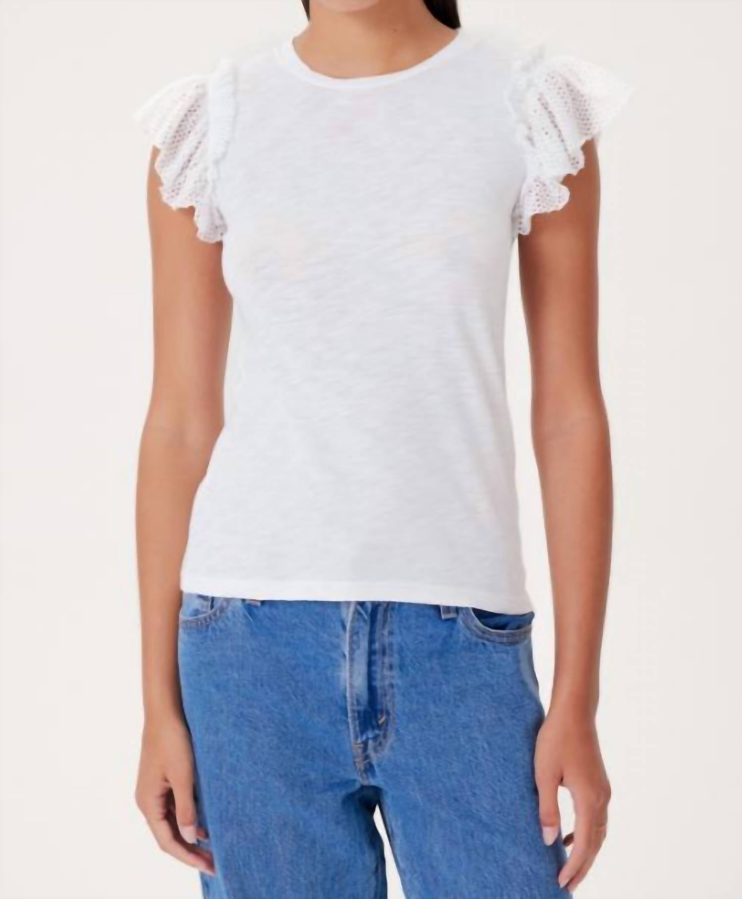 Goldie - Fishnet Ruffle Tee
