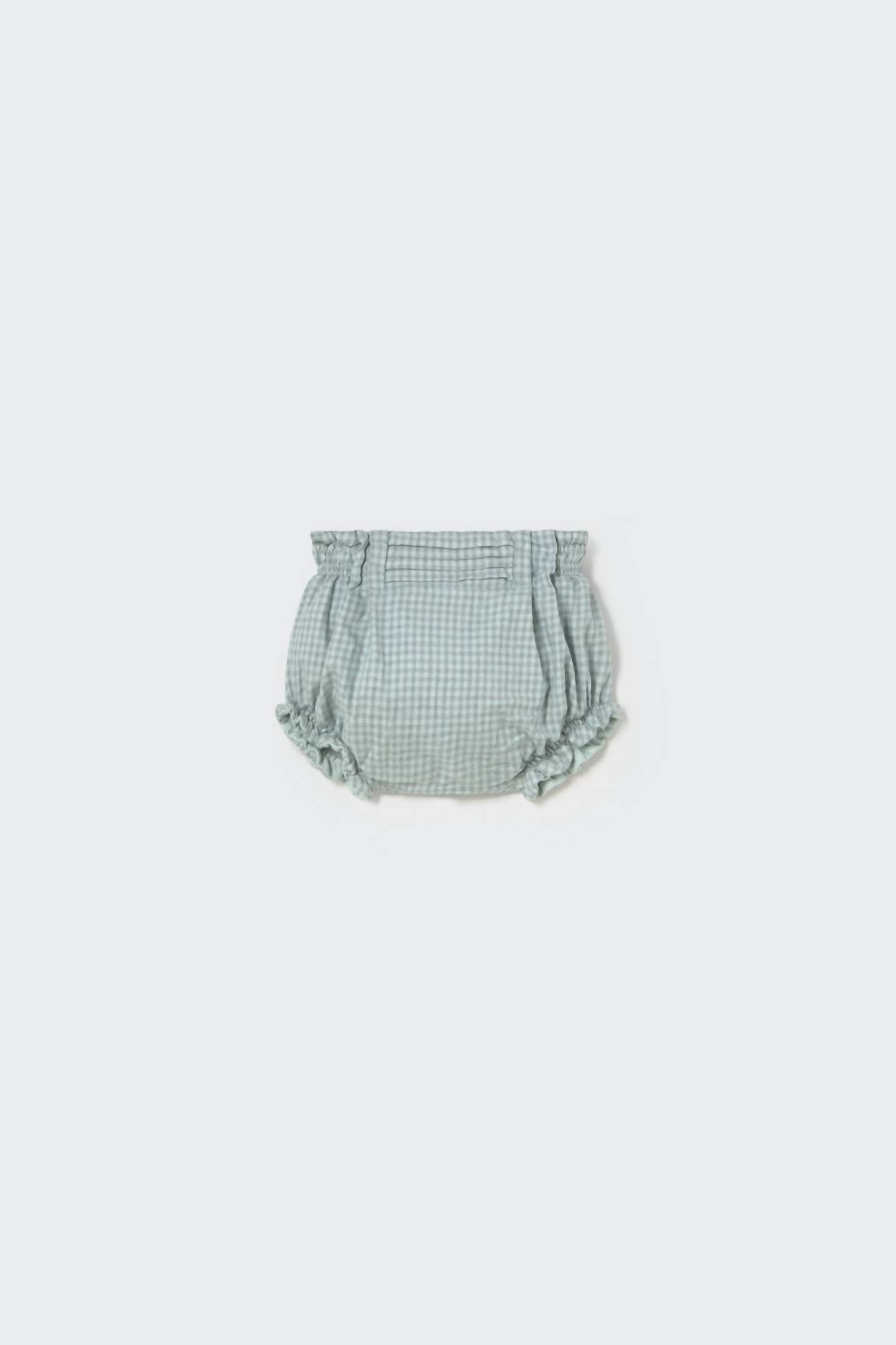 Cozmo - Girls' Mini Gingham Flannel Newborn Bloomers