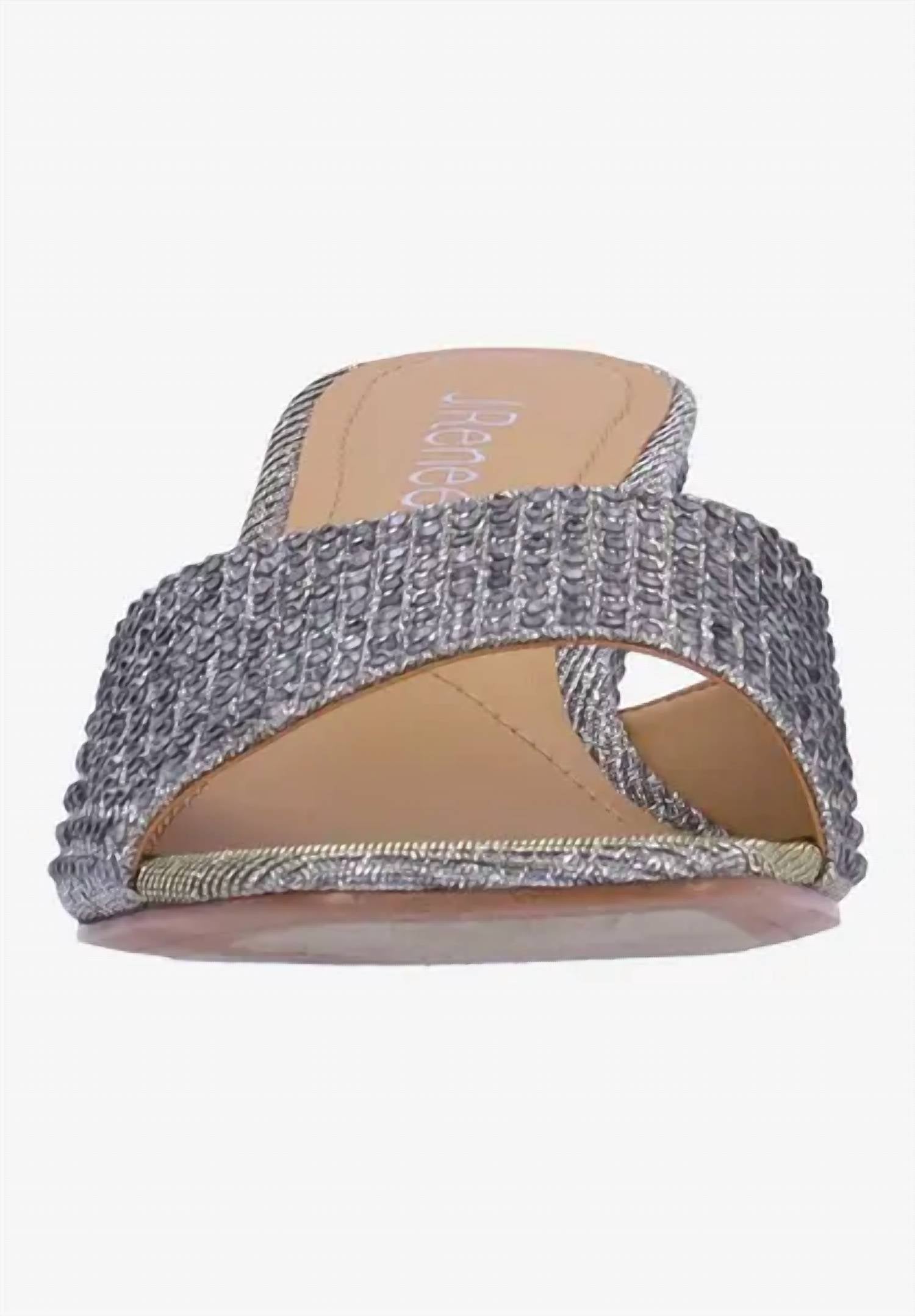 J. Renee - Women's Coralie Rhinestones Slip On Sandals