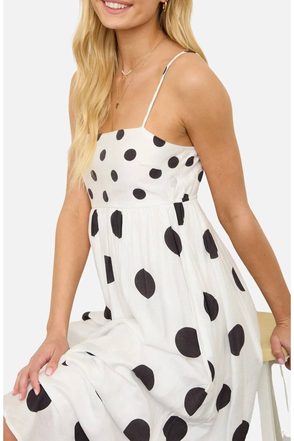 Blu Pepper - Polka Dot Midi Dress