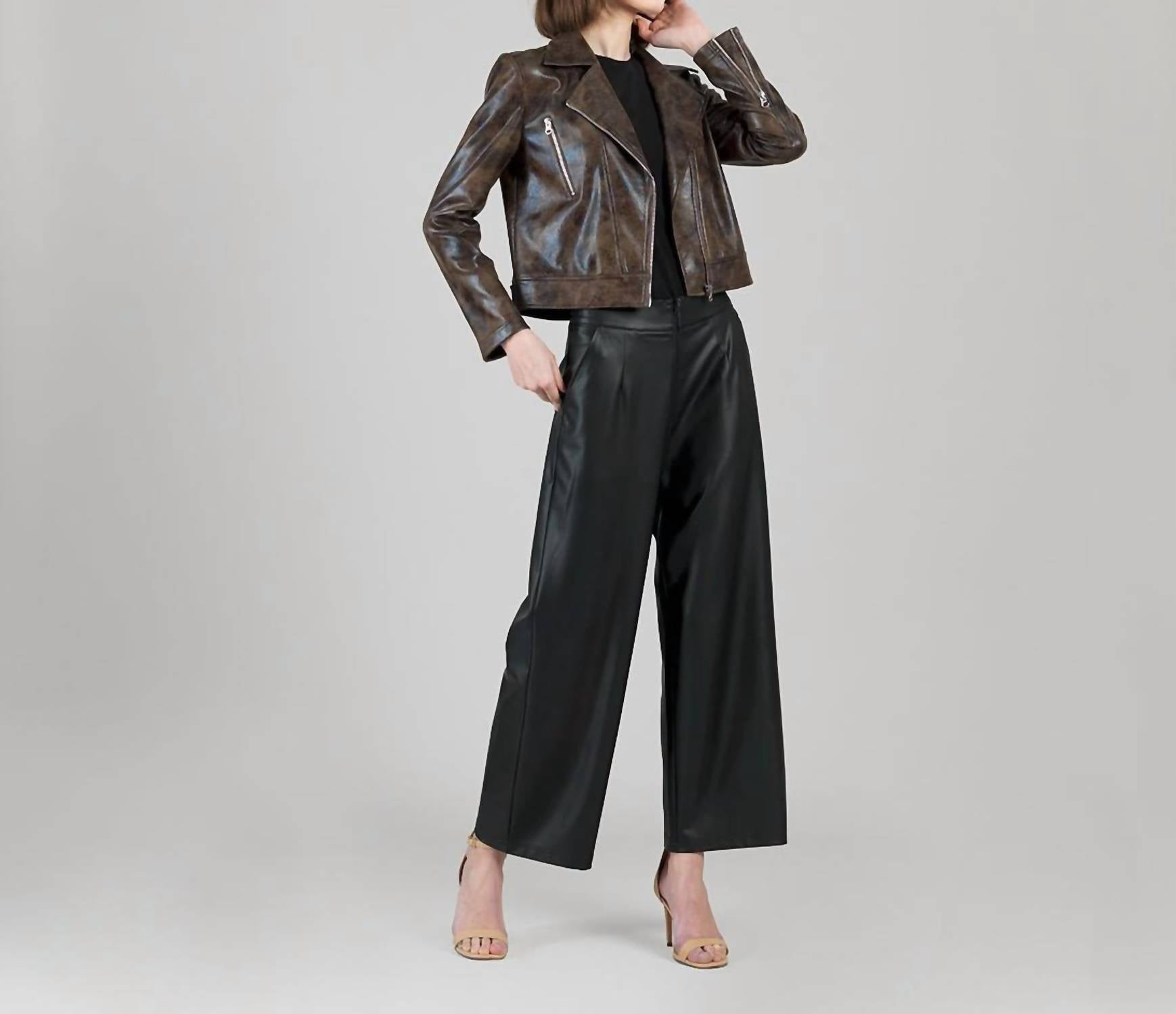 Clara Sunwoo - Distressed Vegan Leather Jacket