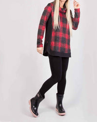 Pure Essence - Plaid Cowl Tunic