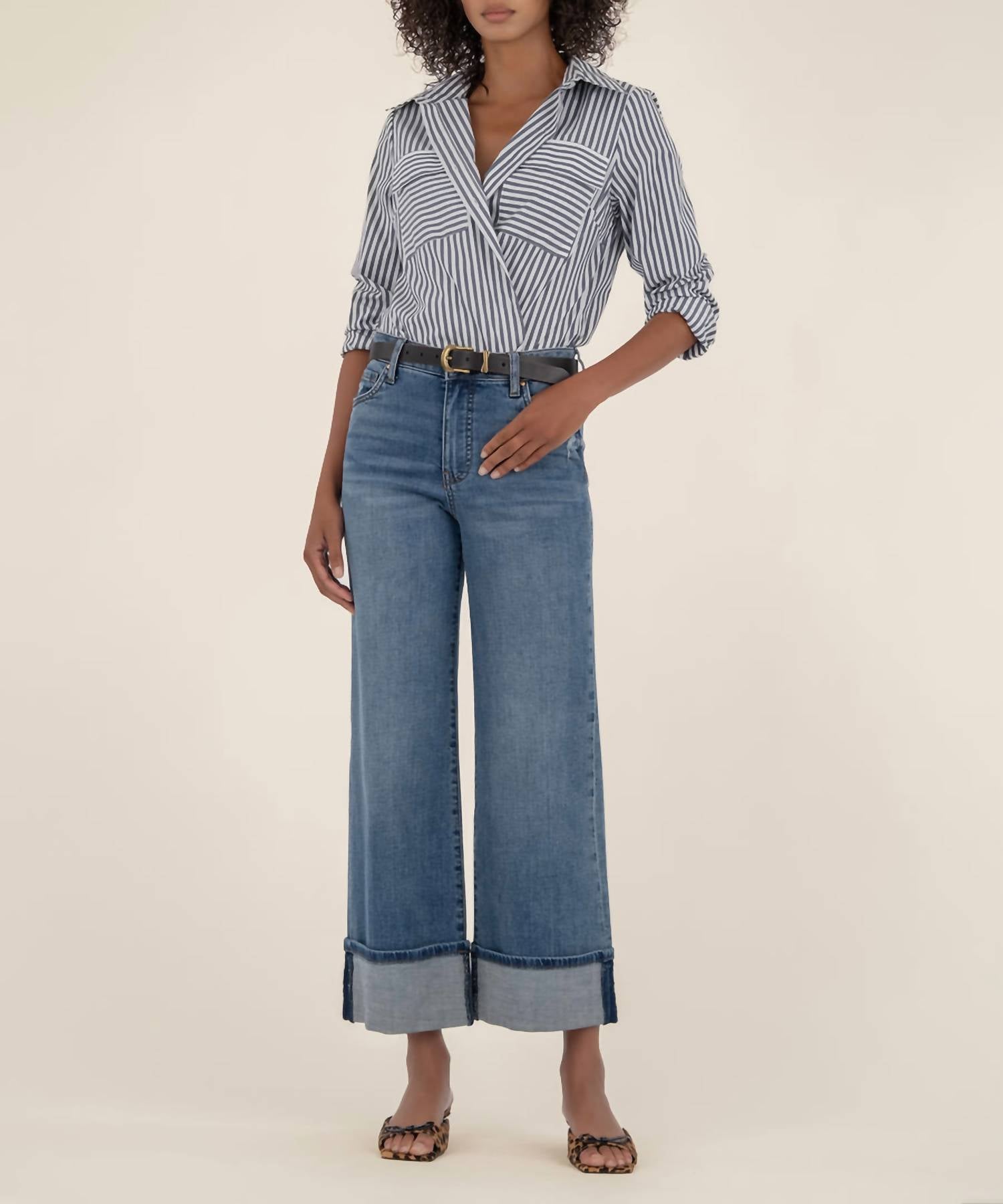 Kut From The Kloth - Meg High Rise Fab Ab Wide Leg Jeans