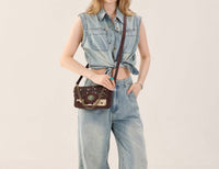 Trinity Ranch - Cowhide Floral Cutout Crossbody Bag