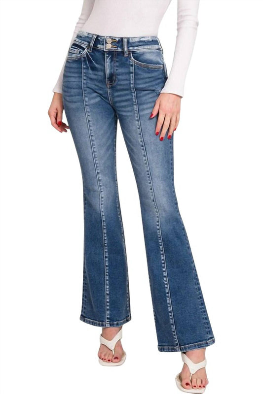 Zenana - Fabulous Front Seam Stretch Bootcut Jeans