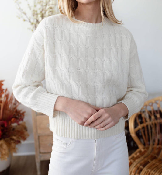 Marea - Cable Knit Cashmere Top