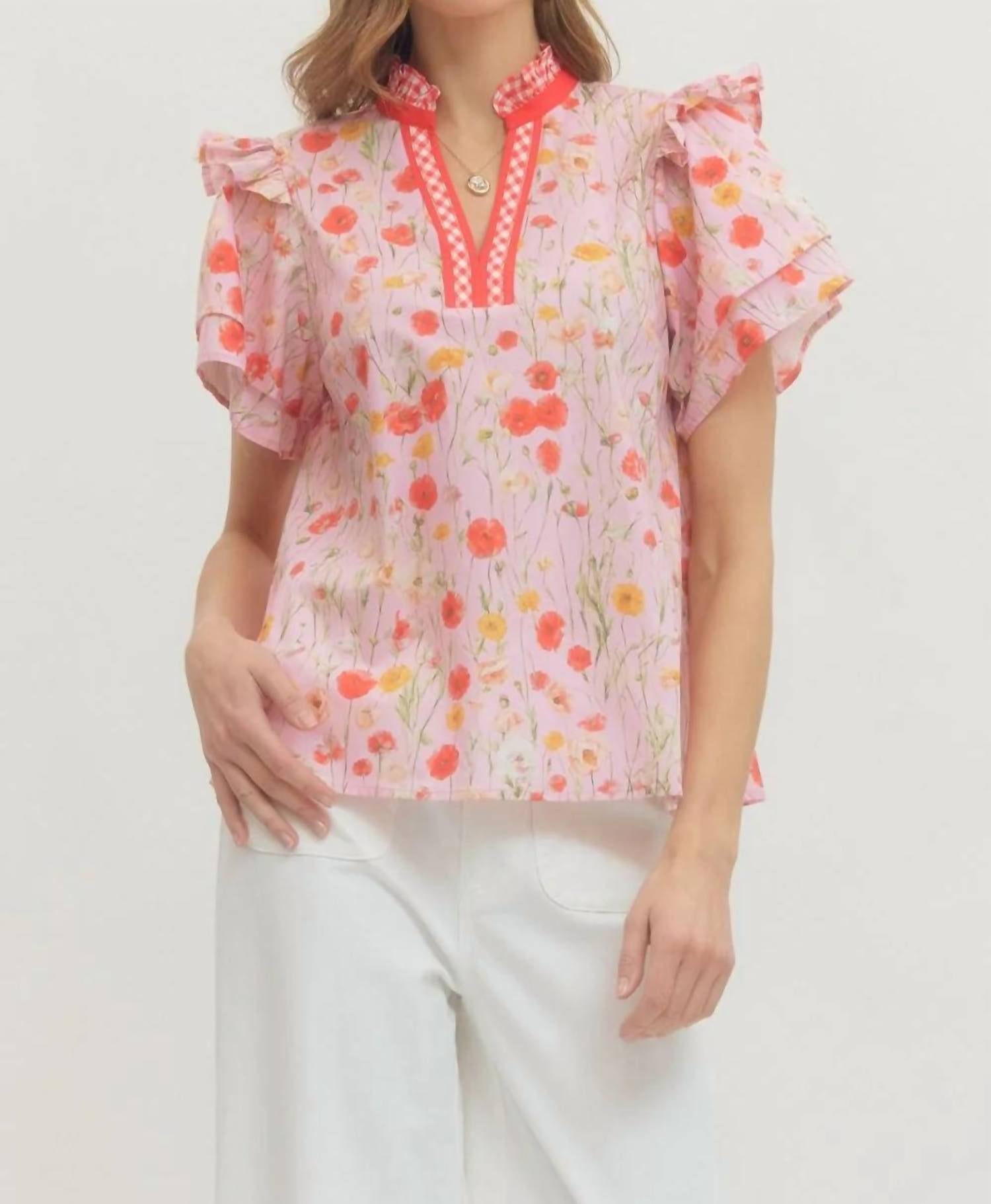 Entro - Secret Garden Flutter Top