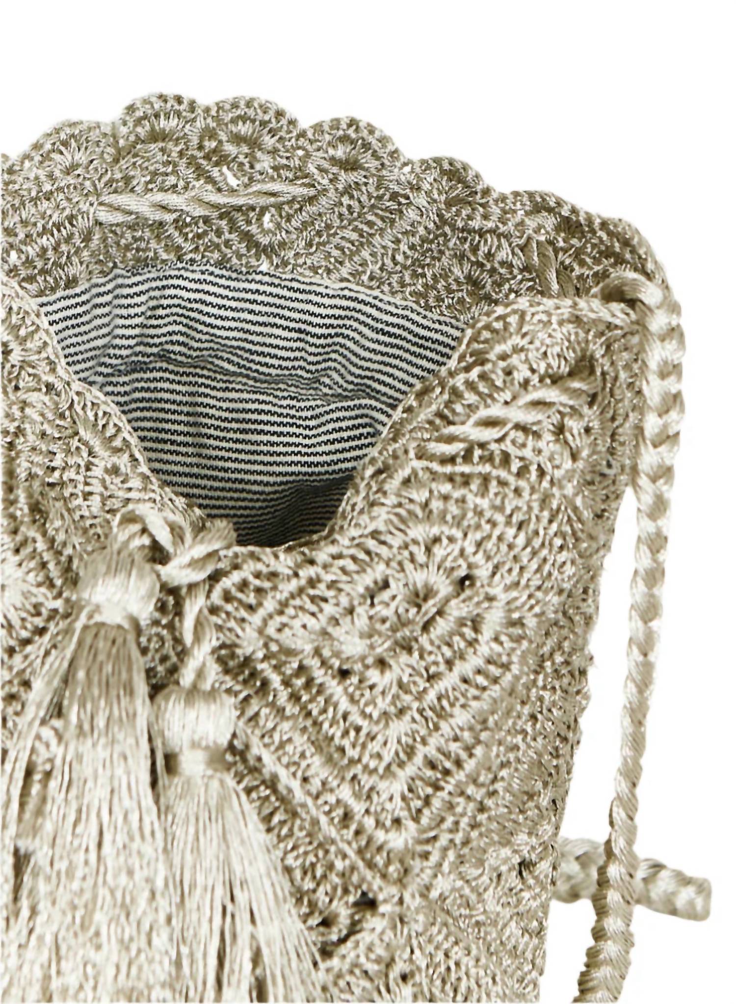 M.A.B.E. - Women's Sana Crochet Pouch Boho Bag
