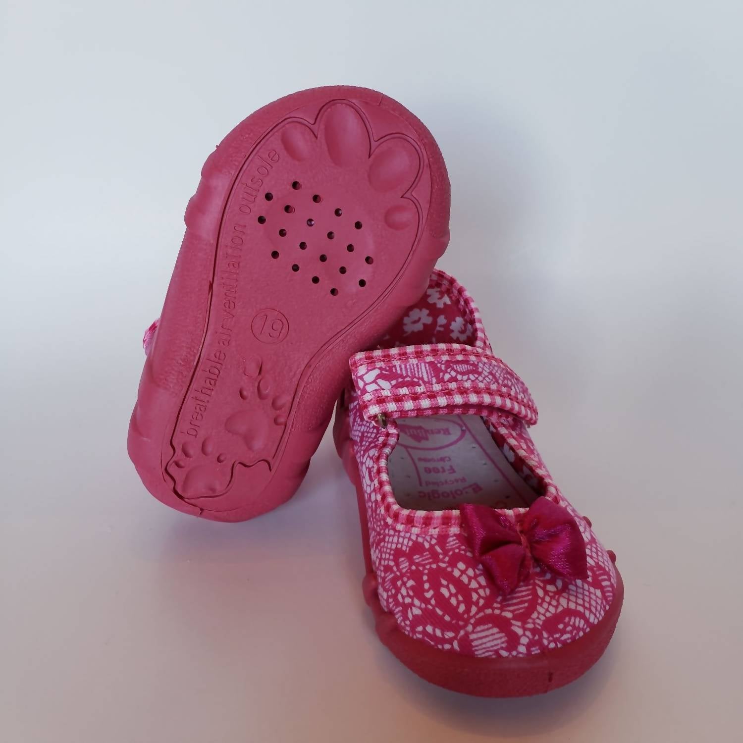 Renbut Shoes - Girl's Velcro Strap Mary Jane Casual Flat
