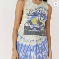 DAYDREAMER Beach Boys Bf Muscle Tank in tie dye - women's tank top
